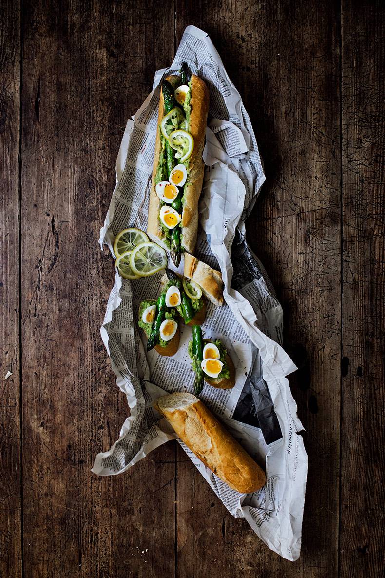 Asparagus sandwich