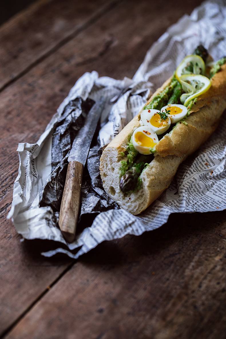 Asparagus sandwich