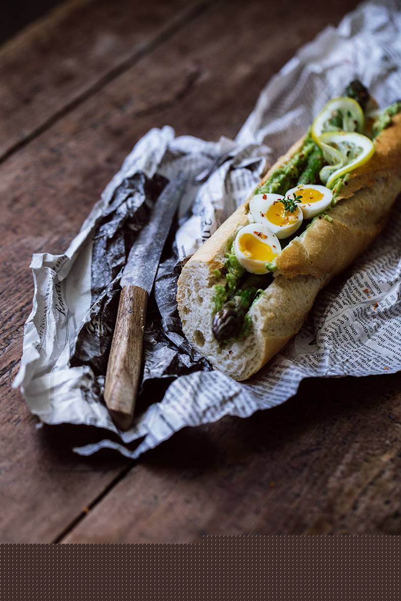 Asparagus sandwich