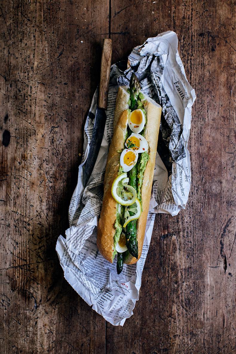 Asparagus sandwich