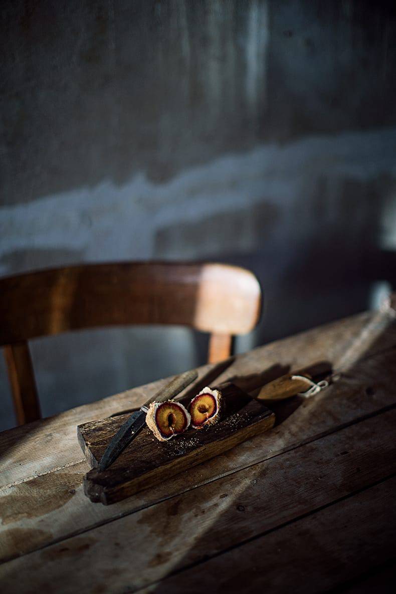 Plum Fritters Coated in Cinnamon Sugar