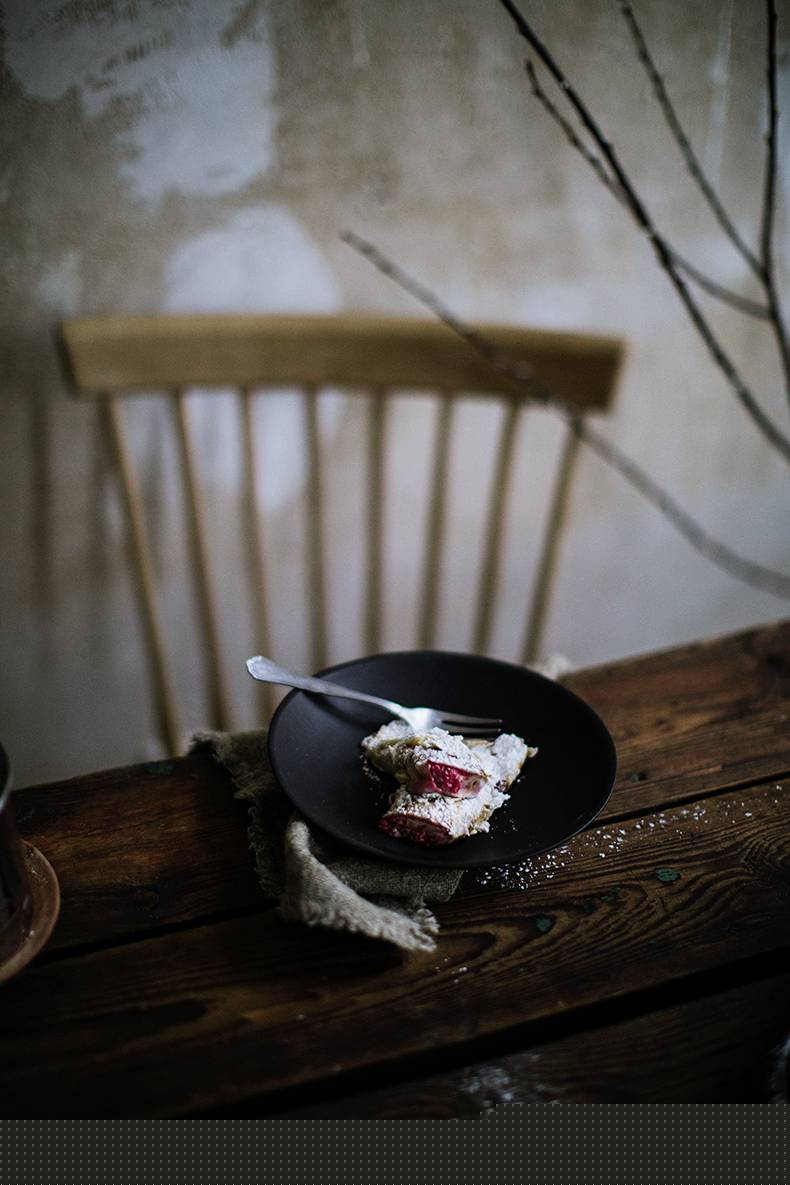 Crepes with a Raspberry Cream